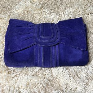 Royal Blue Suede Elaine Turner Clutch